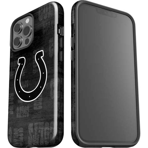 NFL Indianapolis Colts Black & White iPhone 15 Pro Max Impact Case